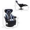 Kumasinova 90°-130°Recliner Gaming Chair with Swivel Base Plate&Cup Holder,360°Swivel Office Chair Video Game Chairs with Head&Lumbar Pillow,Footrest - 3 of 4