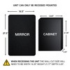 TEHOME Farmhouse Recessed Metal Rectangular Bathroom Medicine Cabinets with Mirror - 3 of 4