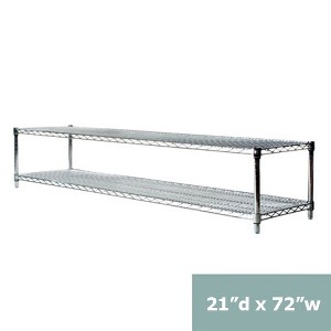 Shelving.com Chrome Wire Shelving with 2 Tier Shelves - - 1 of 3