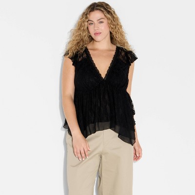 Women's Boho Lace Tank Top - Wild Fable™