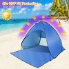 Pop Up Beach Tent Sun Shade Shelter Anti-UV Automatic Waterproof Tent Canopy for 2/3 Man - 2 of 4