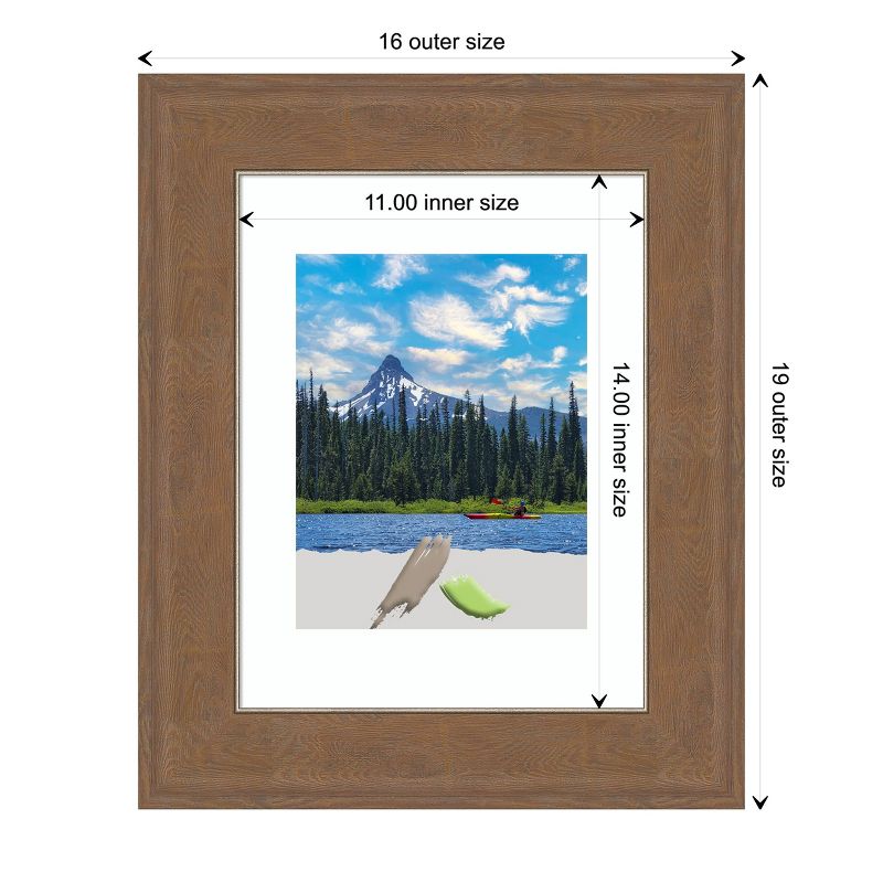 Amanti Art Alta Medium Brown Picture Frame Opening Size 11x14 in. (Matted To 8x10 in.), 4 of 11