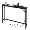 5.9" Narrow Sofa Table with Outlets, Skinny Console Table with Storage, Slim Behind Couch Table for Living Room, Entryway, Hallway, Foyer - Black - 4 of 4