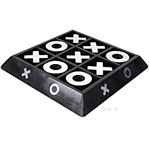 2.5" Wooden X-O Game – Aluminum Pieces – Nickel Finish – Nautical Decor By Old Modern Handicrafts - 1 of 4