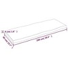vidaXL Table Top, Light Brown 39.4"x15.7"x(0.8"-1.6") Treated Solid Wood Live Edge - 3 of 4