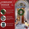 Swtroom 24In Prelit Artificial Christmas Wreaths for Front Door Christmas Decorated ,50 Warm White LED lights for Indoor Outdoor - 3 of 4