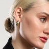 SOHI Women's California Gold The Small Dented Teardrop Stud Earrings - 4 of 4