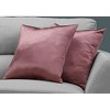 Monarch Specialties Pillows Set Of 2 18 X 18 Square Insert Included Decorative Throw Accent Sofa Couch Bedroom Polyester Hypoallergenic Pink Modern - 4 of 4
