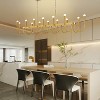 BAOURE 14-Light Gold Industrial Chandelier - 78.74" Rustic Kitchen Island Lighting-  Farmhouse Linear Chandeliers for Large Kitchen Islands & Dining - 2 of 4