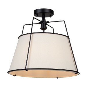 Artcraft Lighting Pullman 3 - Light Semi-Flush Mount in  Black - 1 of 4