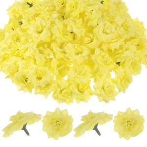 Unique Bargains Silk Rose Artificial Flower Heads Bouquet Decor - 1 of 4
