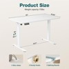 CAVINAS Ergonomic Height Adjustable Desk,Electric Standing Desk with T-Shaped Metal Legs,Modern Computer Desk for Corner,Office,Bedroom - 2 of 4