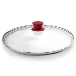 Cuisinel Glass Lid - 12"-Inch, Compatible with Lodge - Fully Assembled Tempered Replacement Cover, Oven Safe for Skillets & Pots. - 1 of 4