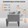 COZONY 75.5" PU Leather Double Sofa Bed, 3-Position Recliner, Off-Floor Easy-Clean Design, Modern for Living Room/Office - 4 of 4