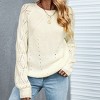 Women's Cutout Raglan Long Sleeve Sweater -Cupshe - 2 of 4