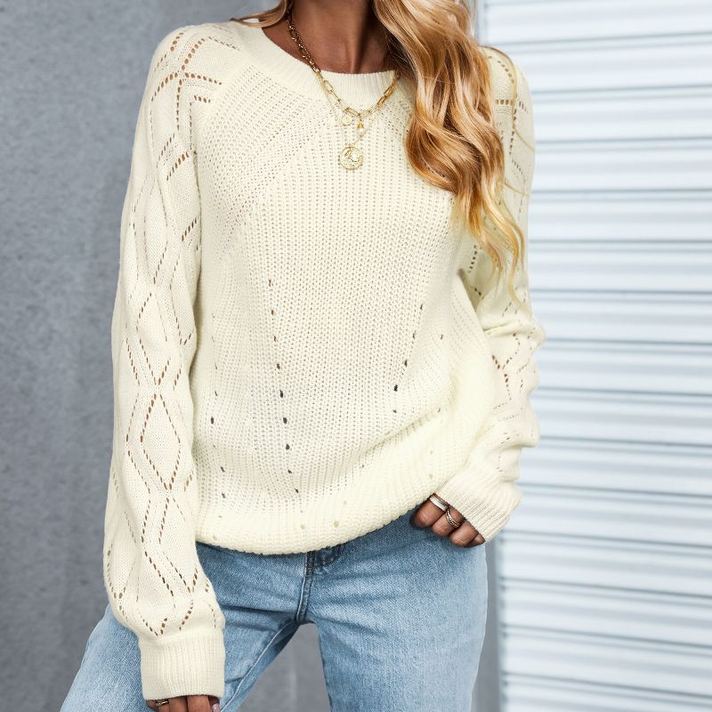 Women's Cutout Raglan Long Sleeve Sweater - Cupshe, 3 of 6
