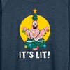 Women's - SpongeBob SquarePants - Patrick It's Lit Lightweight French Terry Wide Neck Long Sleeve Shirt - 2 of 4