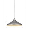 Toltec Lighting Vintage 1 - Light Pendant in  Aged Silver with 14” Aged Silver Cone Metal Shade Shade - 2 of 2