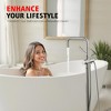 SUMERAIN Freestanding Bathtub Faucet High Flow WaterSense Floor Mount Tub Filler, Brushed Nickel - 3 of 4