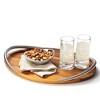 Nambe Braid 19-Inch Serving Platter - Modern Scandinavian Wood Tray with Braided Chrome Handles, Elegant Entertaining & Dining Piece - 2 of 4