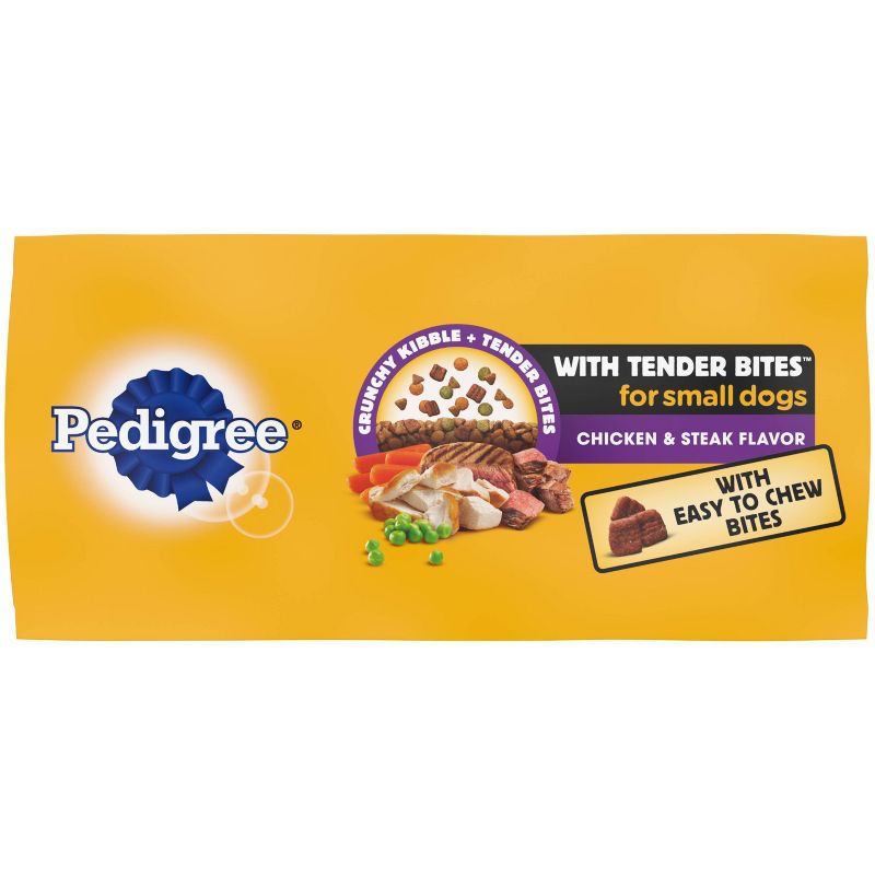 Pedigree with Tender Bites Chicken & Steak Flavor Small Dog Adult Complete & Balanced Dry Dog Food, 6 of 10