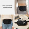 Wrapables Slim Fanny Pack, Hidden Money Belt, Secure Travel Pouch Protects Cash, Cards, Passport, Travel Documents, and Smartphone - 3 of 4