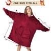 Inhand Oversized Wearable Blanket Hoodie, Long Hooded Blanket for Girls, Cozy Flannel Sweatshirt Blanket with Giant Pocket and Zipper - 4 of 4