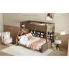 Twin XL Over Queen Bunk Bed with Storage Cabinets and USB Ports - 4 of 4