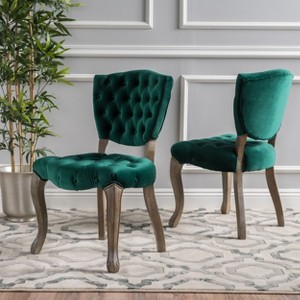 Bates Tufted Dining Chair Set 2ct - Christopher Knight Home - 1 of 4