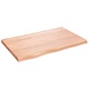 vidaXL Wall Shelf Light Brown 31.5 in.x19.7 in.x(0.8 in.-1.6 in.) Treated Solid Wood Oak - 2 of 4