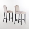 TOAOTBNBOB Upholstered Barstools Set of 2, Modern Bar Chair with Backrests, Kitchen Island Bar Stools with Wood Legs - 2 of 4