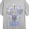 Star Wars Iconic Helmets and Logo Women's Gray Short Sleeve Crew Neck Sleep Shirt - 2 of 2