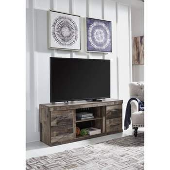 60" Derekson TV Stand for TVs up to 65" Black/Gray/Beige - Signature Design by Ashley