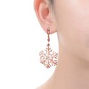 Guili Rosy Frost & Frosted Glimmer Sterling Silver Snowflake Drop Earrings with Cubic Zirconia and Rose Gold Finish, Inspired by Winter Elegance - 2 of 4