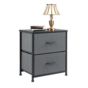 CENGHU Chest of Drawers Dresser for Bedroom, Closet Organizer and Storage with 2 Fabric Drawers Metal Frame and Wooden Top, Ajustable Feet - 1 of 4
