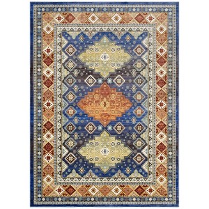 Modway Atzi Distressed Southwestern Diamond Floral 8x10 Area Rug - Multicolored,  100% Soft cross-woven polyester ,  Tight Low Pile Weave - 1 of 4