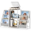 MOEPISY Record Player Stand with Vinyl Storage, Record Player Table with Vinyl Record Storage Up to 280 Albums White - 4 of 4
