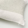 12"x30" Center Color Block Lumbar Throw Pillow Cream/Sage - Hearth & Hand™ with Magnolia: Cotton Weave, Indoor Use, Hidden Zipper - 4 of 4