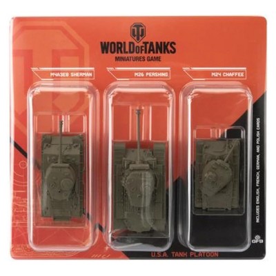 World of Tanks: U.S.A. Tank Platoon 2-M4A3E8 Sherman, M26 Pershing, M24 Chaffee