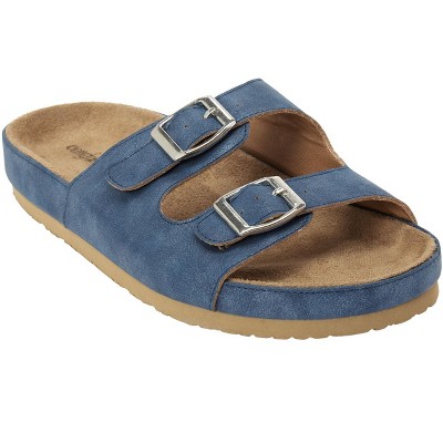 Comfortview Women's Wide Width The Maxi Footbed Sandal - 11 M, Blue : Target