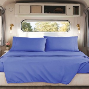 Nestl RV Queen Sheets, Super Soft 4PC Microfiber Sheet Set for Camper, Short Queen Sheets - 1 of 4