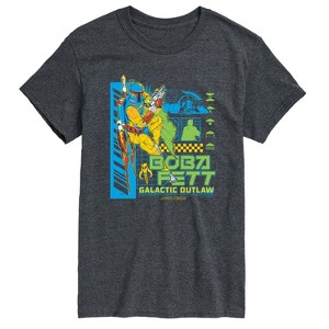 Men's - Star Wars - Dark Digital Boba Fett Short Sleeve Graphic T-Shirt - 1 of 3