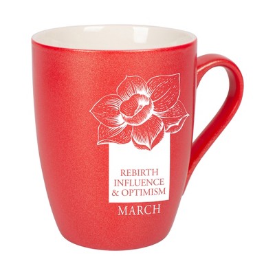 Elanze Designs Rebirth Influence And Optimism March Crimson Red 10 ounce New Bone China Coffee Cup Mug