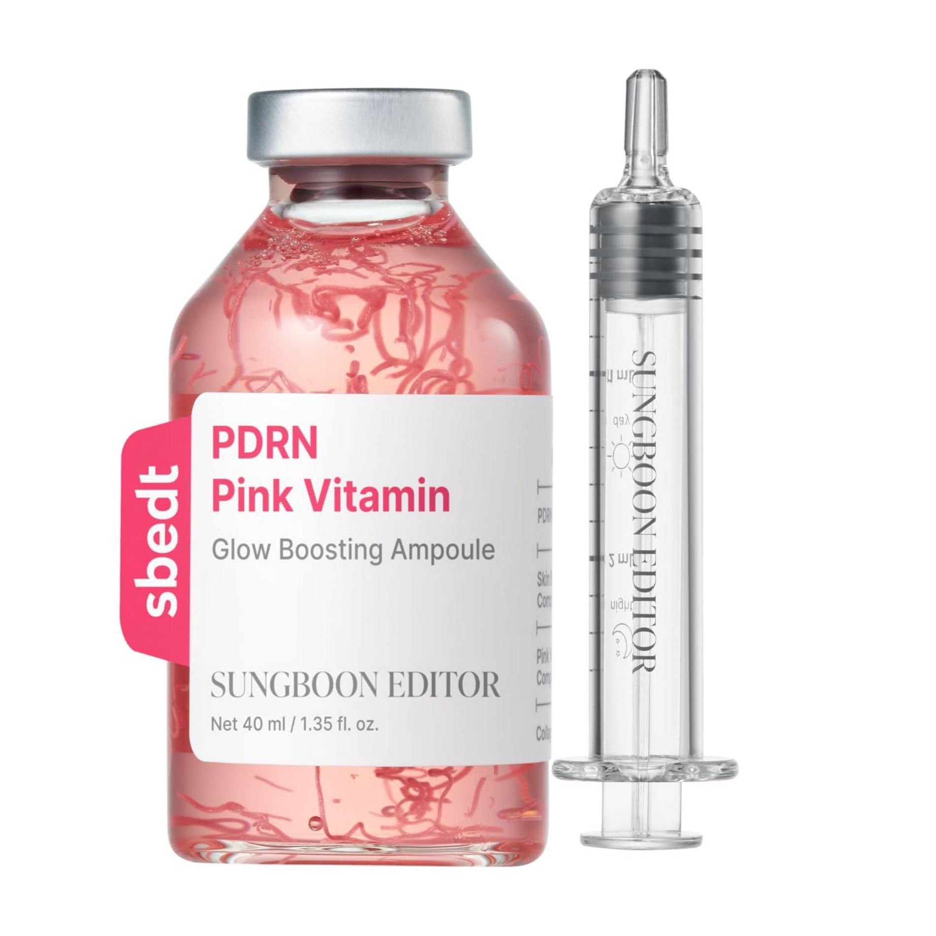 SUNGBOON EDITOR PDRN Pink Vitamin Glow Boosting Ampoule Face Serum - 1.35 floz - Beauty Studio