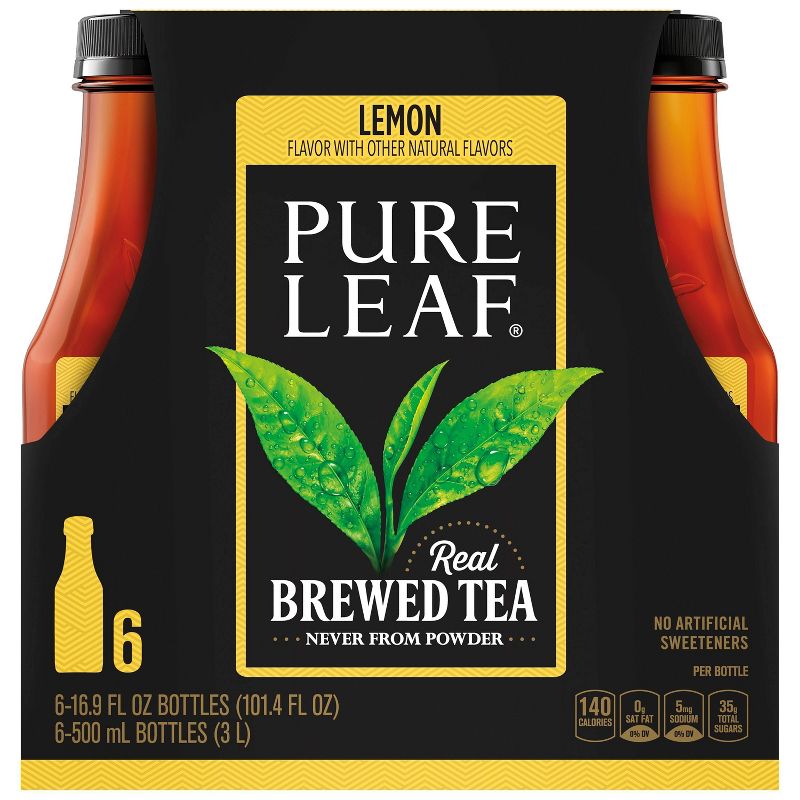 Pure Leaf Lemon Iced Tea - 6pk/16.9oz Bottles, 1 of 7