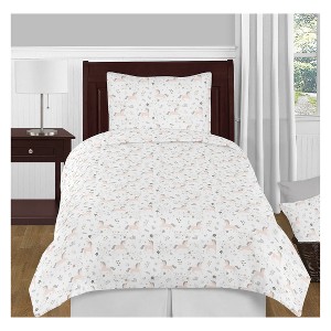 Twin 4pc Unicorn Bedding Set - Sweet Jojo Designs, Pink White