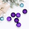 Northlight 2-Finish Christmas Glass Ball Ornaments - 3.25" (80mm) - Purple - 6ct - 2 of 4