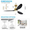 Airsurfer 52" Ceiling Fan with LED Light and Remote,3-Blade Modern Ceiling Fan with Reversible DC Motor, Color-Changing Light, Memory Function - 3 of 4