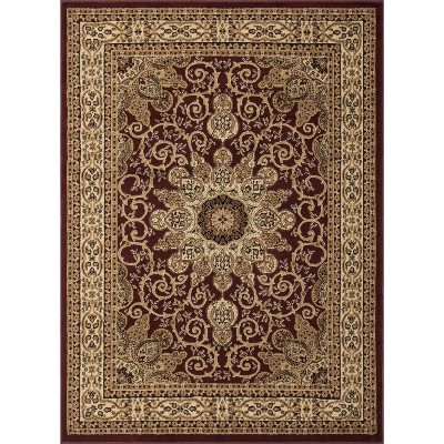 Luxe Weavers Floral Border Medallion Area Rug