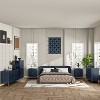 Festivo 5pc Modern Elegance Bedremm Chest and 2 Dressers and 2 Drawer Nightstands Set Navy - 2 of 4